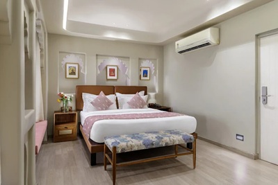 Heritage Room at The Red Pier by Downtown Udaipur featuring traditional Rajasthani elegance and modern comfort.